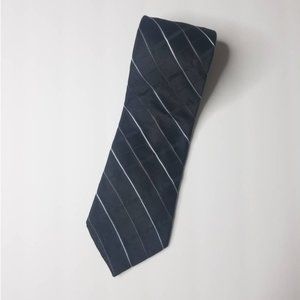 Silk Stripe Formal Tie Black White